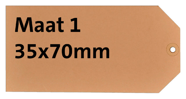 Quantore - Etikettenkarton NR1 200gr 35x70mm Chamois 1000 Stück