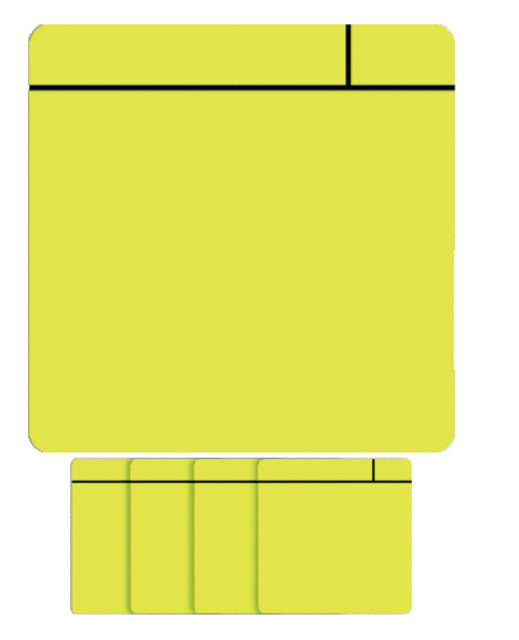 Smit Visual - Magneet scrum 75mmx75mm geel