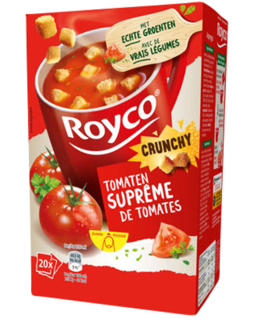 Royco - Minute Suppe Tomatosuprême mit Croutons, Packung mit 20 Taschen