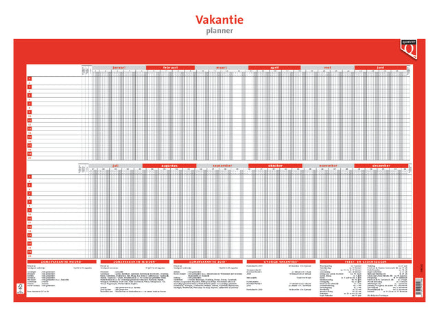 Quantore - Vakantieplanner 2025 | 100 stuks