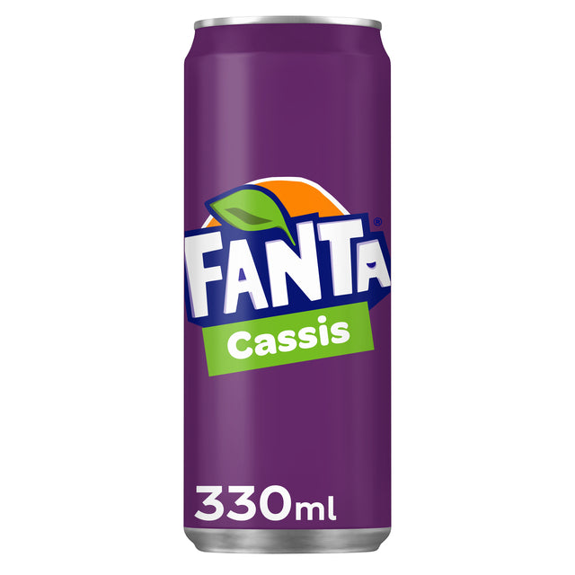 Fanta - Erfrischungsgetränk Fanta Cassis Blik 330ml | Tablett A 24 können x 330 Milliliter | 24 Stücke