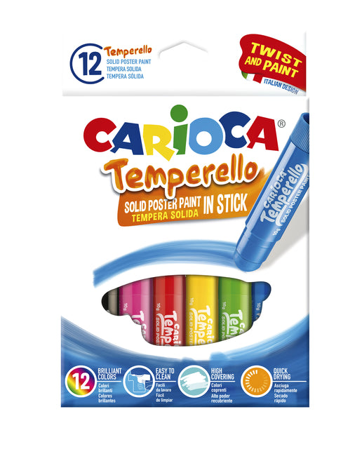 Cararioca - Plakkaatverfstick Temperrello, carton de 12 pièces