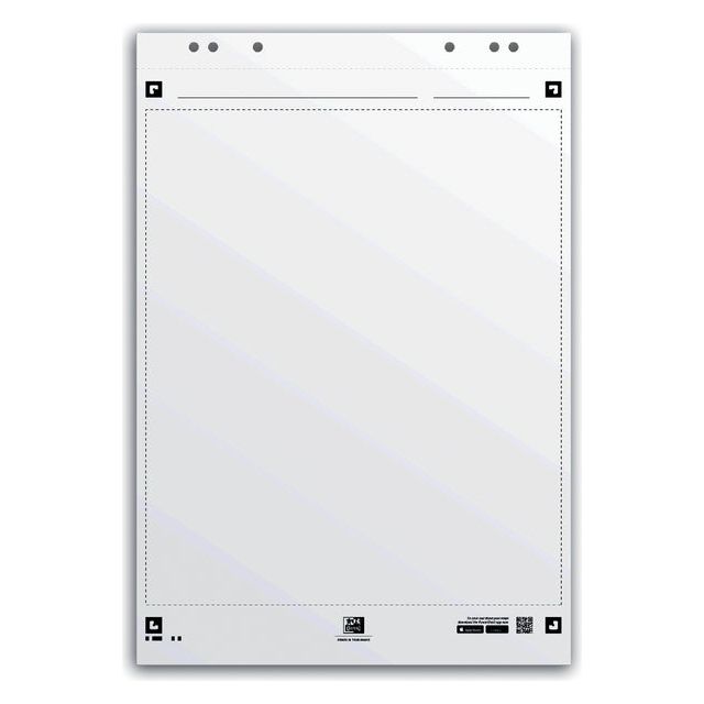 Oxford - flipchartblok Smart Chart, ft 65 x 98 cm, blanco, pak van 20 vel