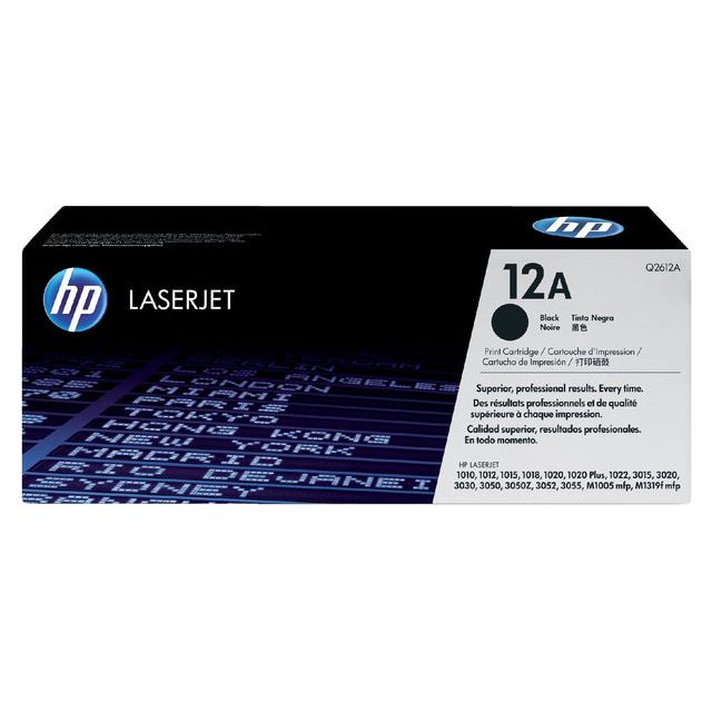 HP - Toner 12a, 2.000 Seiten, OEM Q2612A, Schwarz