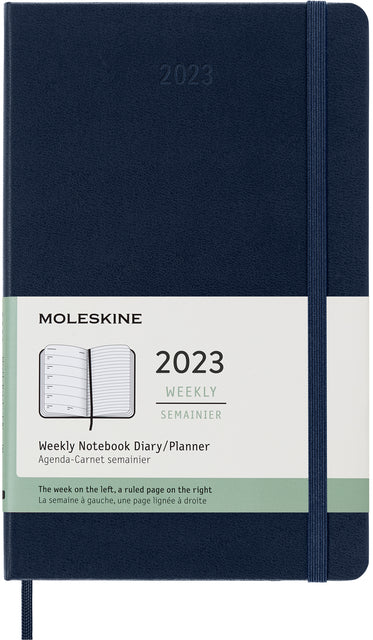 Moleskine - Agenda Notebook 2023 MSK 12Mnd Large HC SAFBL | 1 Stück | 9 Stücke