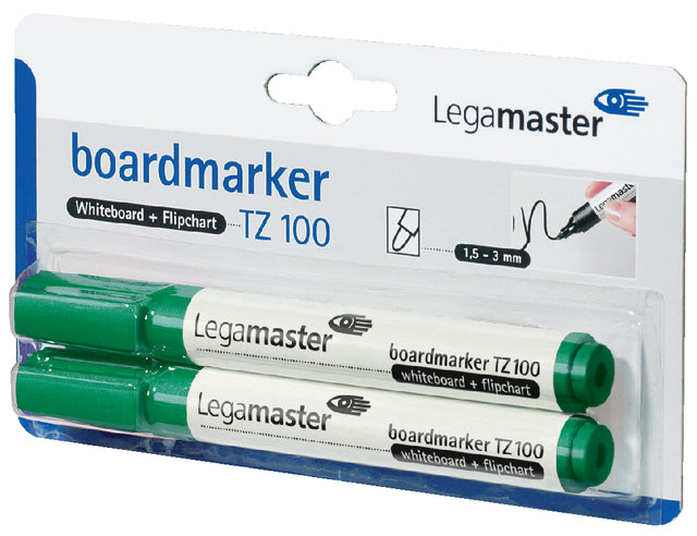 Legamaster - Felt -Tip Pen TZ100 Blanc Blanc Around Green 1.5-3mm 2st | 10 pièces