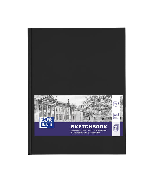 Oxford - Sketchbook Dummyboek, 96 feuille, 100 g / m², ft A4, noir