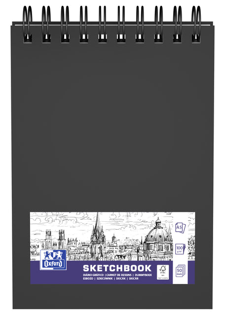 Oxford - Sketchbook A5 50Vell 100gr Spiraal | 5 pièces