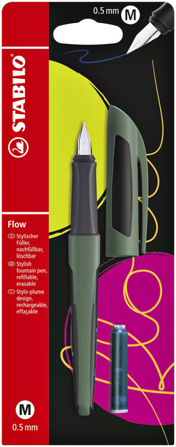 Stabilo - Fountain Pen Flow Sporty Forest | 5 pièces