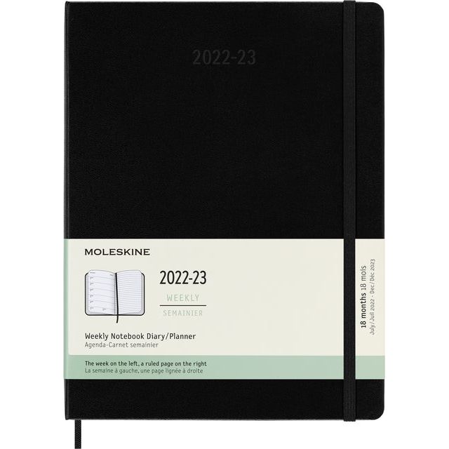 Moleskine - Agenda Notebook 2022-2023 MSK XL HC ZW | 1 pièce