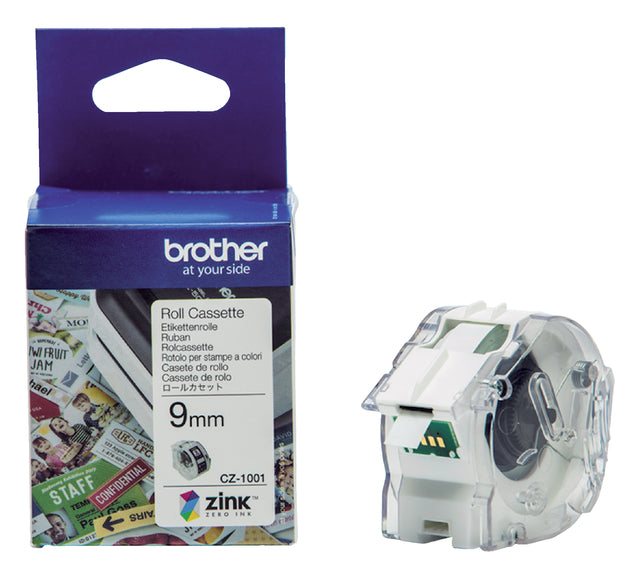 Brother - Etiket brother cz1001 multifunctioneel 9mm 5m wit