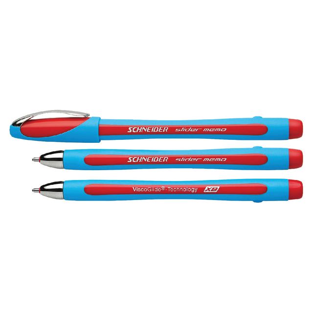 Schneider - Ballpoint Slider Memo Red Extra breit | 10 Stücke