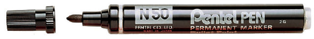 Pentel - Viltstift pentel n50 rond 1.5-3mm zwart