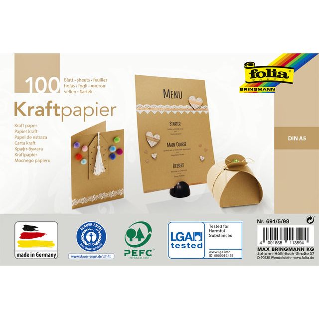 Folia Paper - Kraftpapier Folia Din A5 120gr