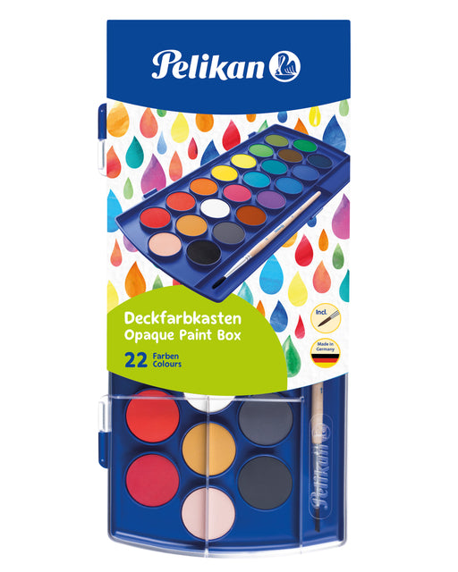 Pelikan - verfdoos plakkaatverf Paintbox 22 napjes