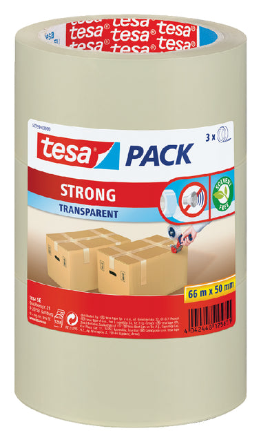 TESA - Verpackung 50 mmx66 m transparent S. 3rol