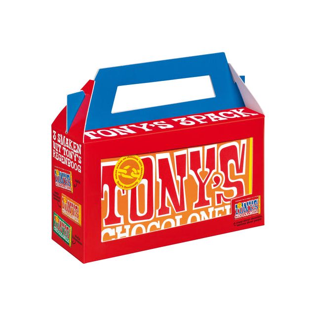 Tony's Chocolonely - Chocolate Rainbowpack Classic 3 bars à 180GR