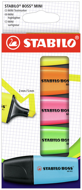 Stabilo - Markierungsmarker Boss Mini Pop Blister von 5 Farben | 10 Stücke