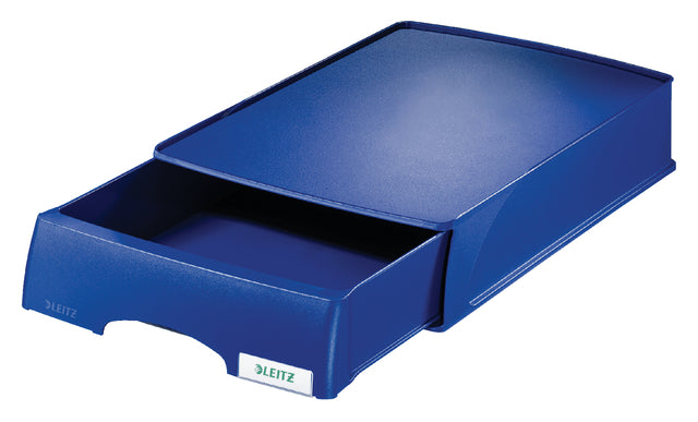 Leitz - Brievenbak leitz plus met lade a4 maxi blauw | 4 stuks