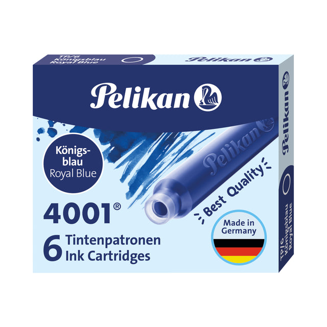 Pelikan - inktpatronen 4001 koningsblauw