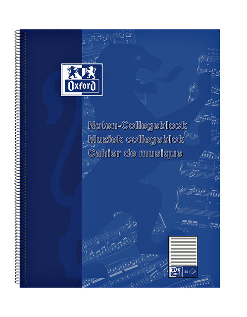 Oxford - Block de conférence de musique FT A4, 100 pages