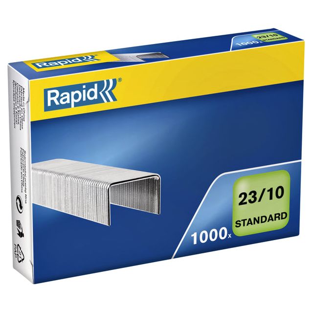 Rapid - Staples 23/10 verzinkter Standard 1000 Stücke | 10 Stücke