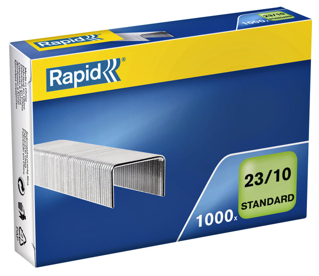 Rapid - Staples 23/10 Galvanisé Standard 1000 pièces | 10 pièces