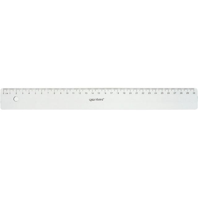 Quantore - ligne 30 cm en plastique transparent