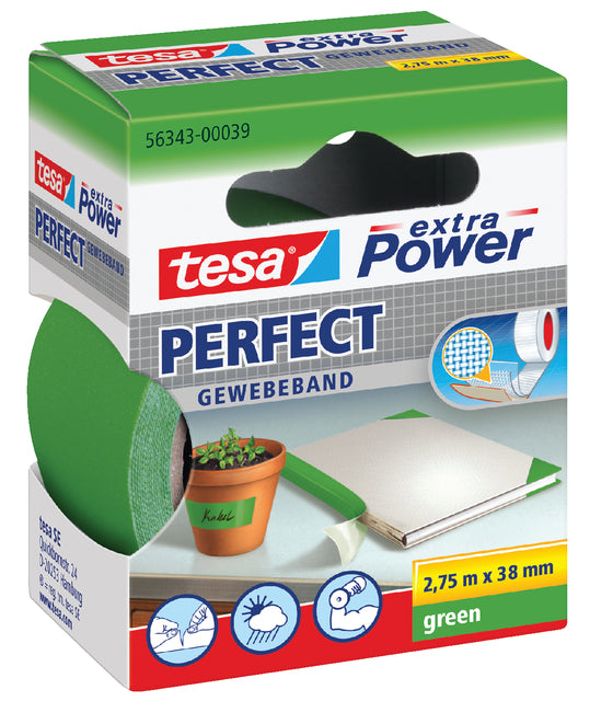 Tesa - Textiele perfect 2.75mx38mm groen | 6 stuks