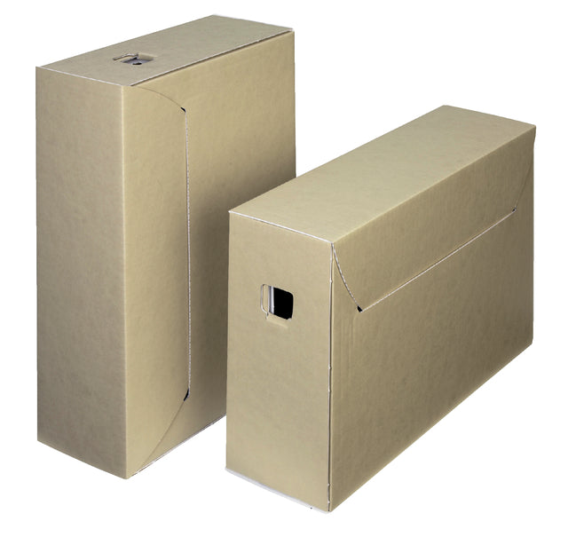 LOEFFS - Archive -Box City Box 30+, FT 390 x 260 x 115 mm, marron / blanc, paquet de 50 pièces