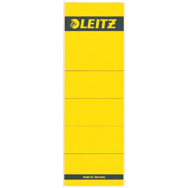 Leitz - Back Labels, Selbstadhäsion, ft 6,1 x 19,1 cm, Packung von 10 Teilen, Gelb