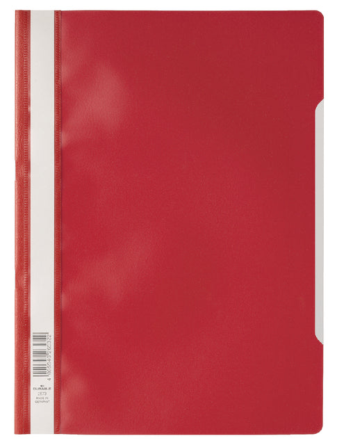 Durable - Snelhechter durable 2573 a4 pp rood | 50 stuks