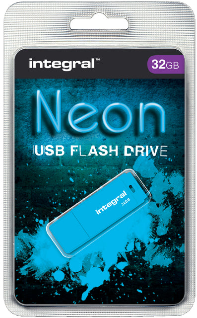 Integral - Neon USB 2.0 Stick, 32 GB, Blau