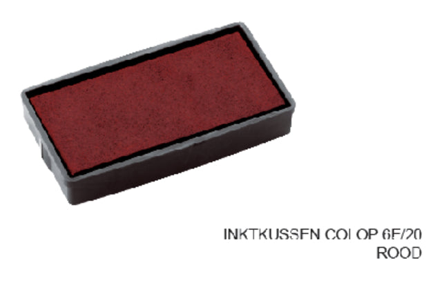 Colop - Inktkussen colop 6e/20 rood | 5 stuks