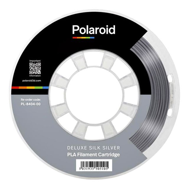 Polaroid - 3D -Filament Polaroid PLA 250G Deluxe Seide Silber | Rollen Sie ein 1 Stück | 8 Stücke