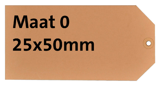 Quantore - étiquette NR0 200gr 25x50 mm chamois 1000 pièces