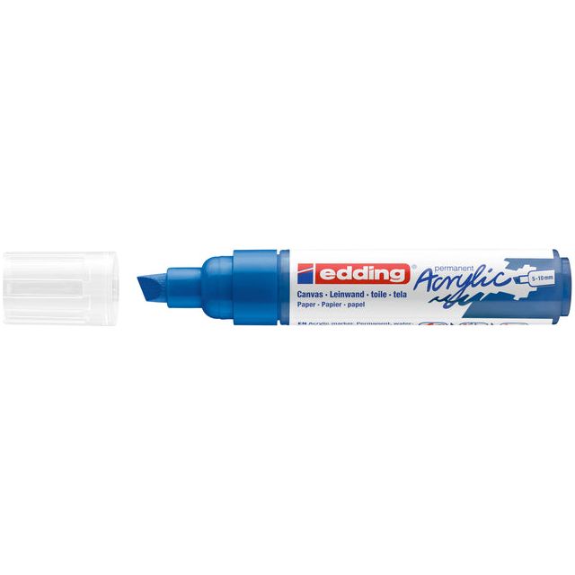 Edding - Acrylmarker edding e-5000 breed gentiaanblauw | 5 stuks