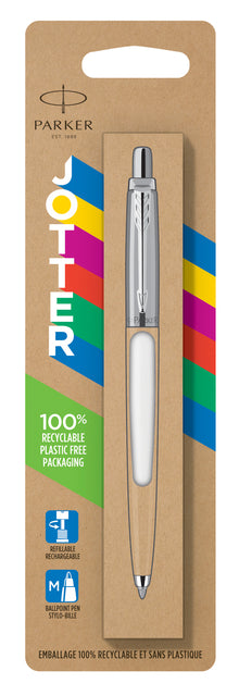 Parker - Jotter Originals Ballpoint Pen, blanc, sur blister