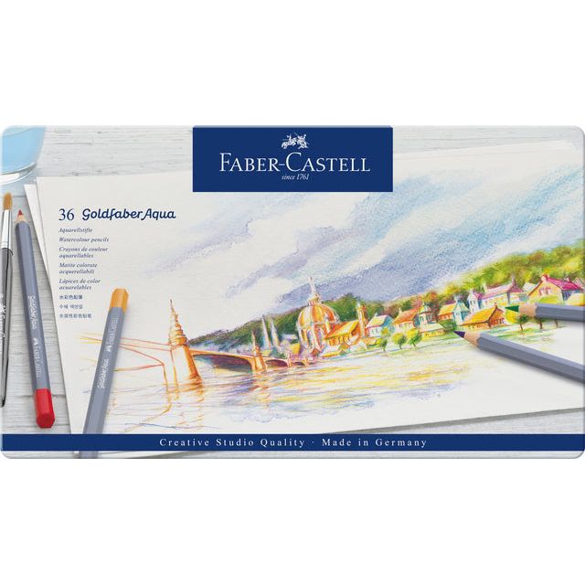 Faber Castell - Kleurpotlood faber-castell gf aquarel 36st assorti