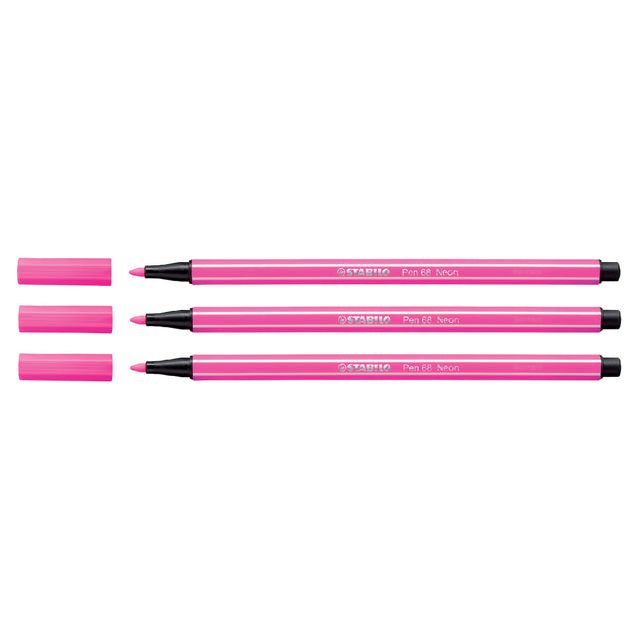 Stabilo - Filz -Tip Pen 68/056 Neon Pink | 10 Stücke