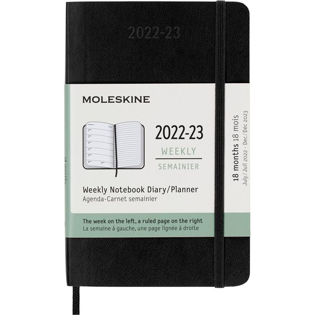 Moleskine - Agenda notitieboek 2022-2023 msk pocket sc zwart