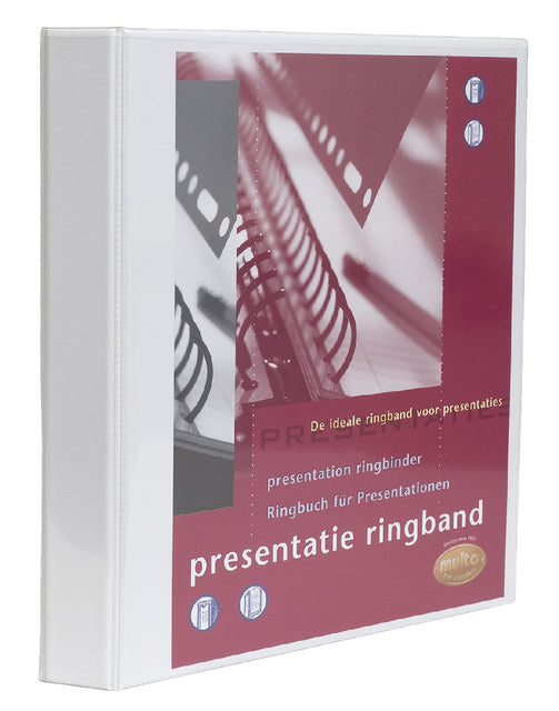 Multo - personaliseerbare ringmap, ft A4, 23 O-ringen van 32 mm, wit