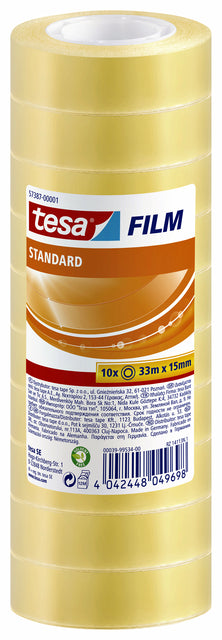 Tesa - Plakband film standaard 33mx15mm tr 10 rol