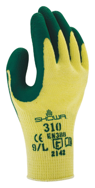 Quantore - Handschuh 310 Grip Latex L Grün/Gelb | 10 Stücke