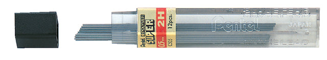 Pentel - Potloodstift pentel 2h 0.5mm 12st zwart | 12 stuks