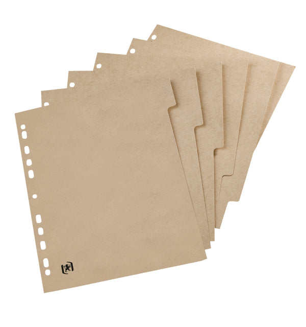 Oxford-Tabs Cardboard naturel de 11 trous de 5 trous | 20 pièces