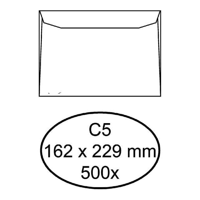 Quantore - Banque enveloppe C5 162x229mm blanc 500 pièces