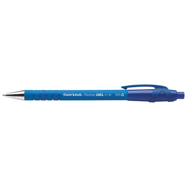 Paper Mate - balpen Flexgrip Gel, doos van 12 stuks, blauw