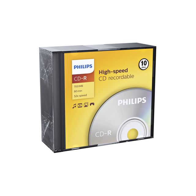 Philips - CD -R 80min 700 Mo 52x SL (10)