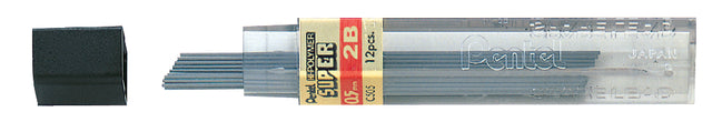 Pentel - Potloodstift pentel 2b 0.5mm 12st zwart | 12 stuks